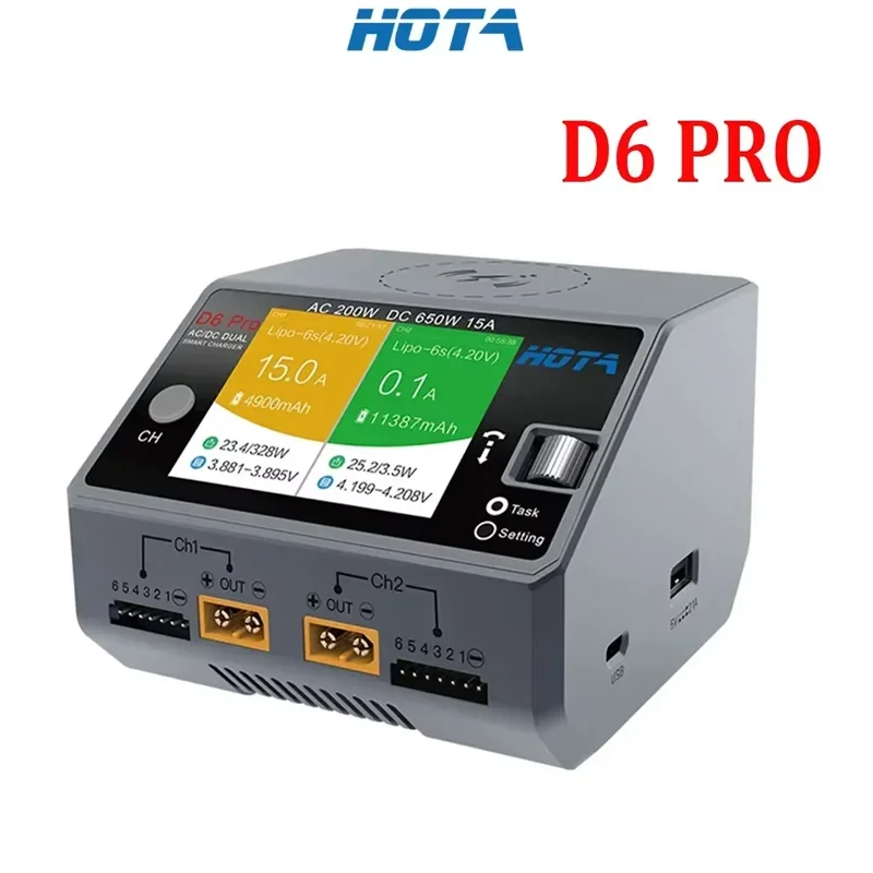 HOTA D6 Pro 200W AC/650W DC du - Fpv Drone Charger recensie en prijs
